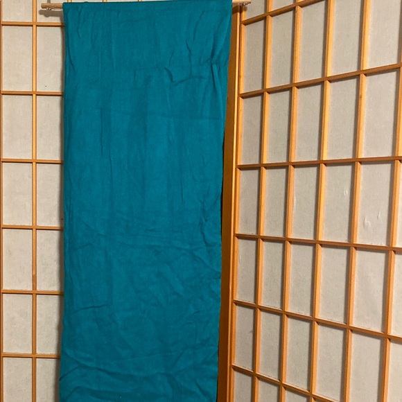 Elegant a dark Teal Scarf Wrap with fringe - Picture 2 of 5